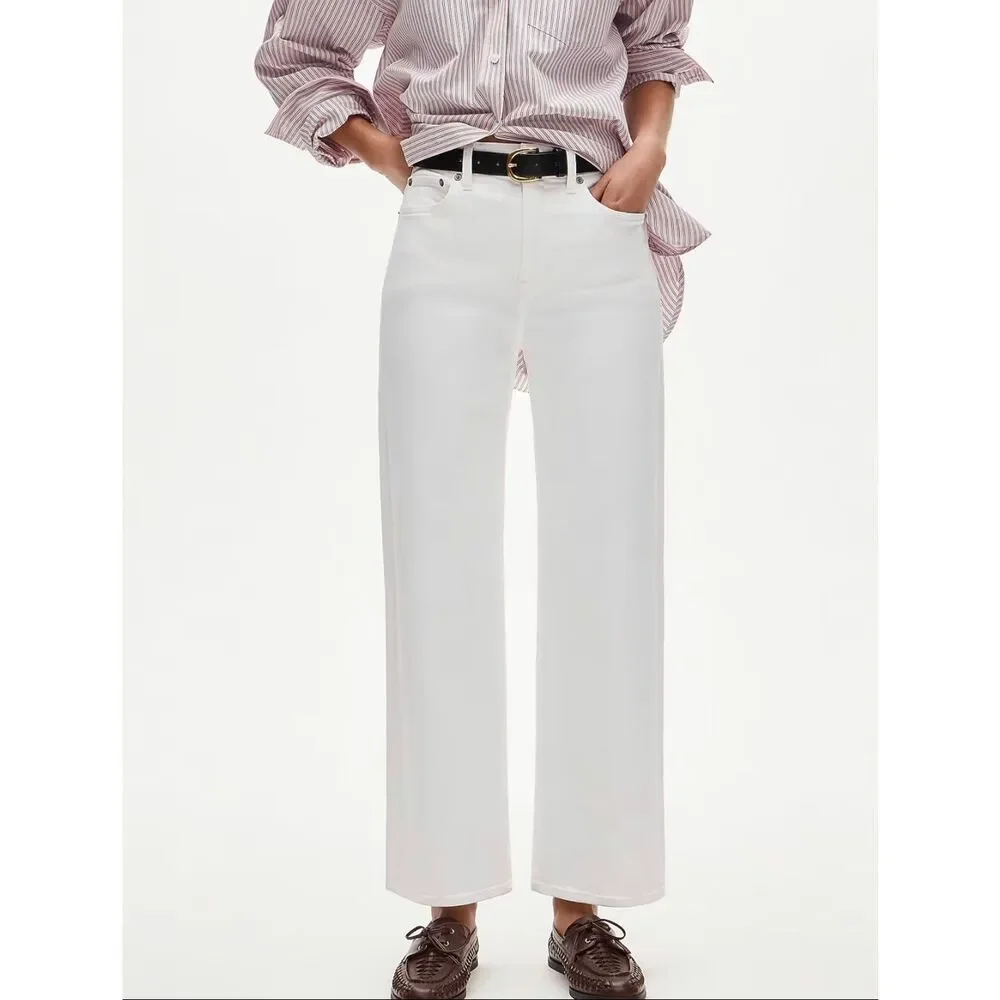 J. Crew Slim-wide jean in White NWT Size 30T